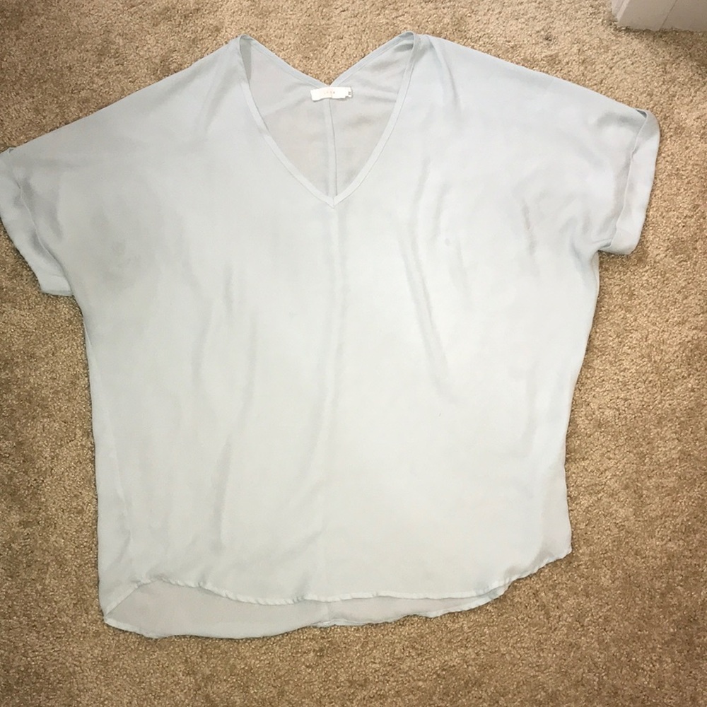 Lush baby blue sheer top